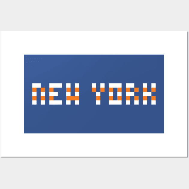 Pixel Hockey City New York I 2017 Wall Art by gkillerb